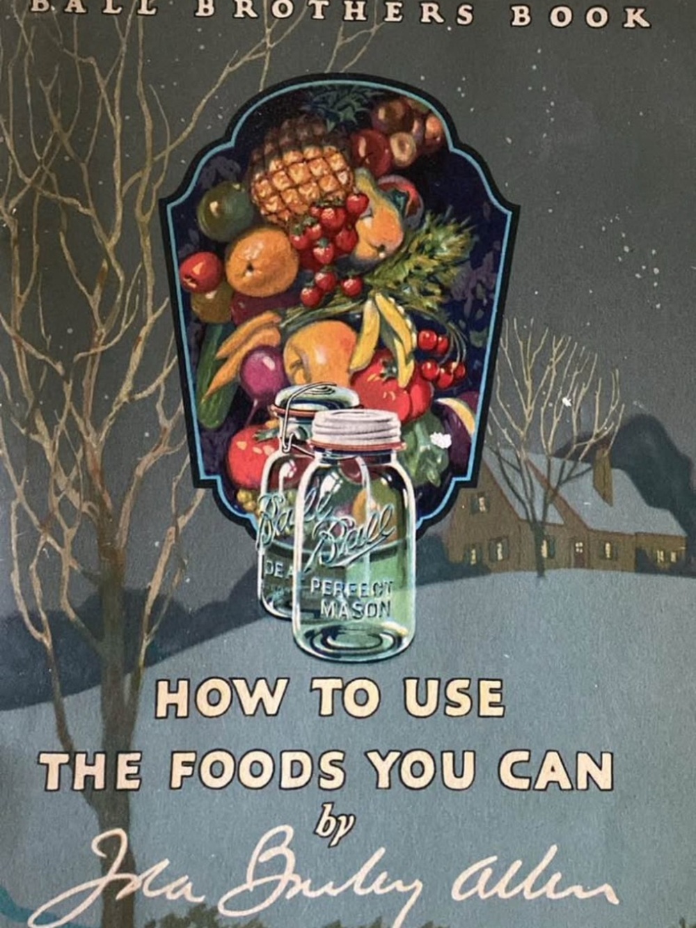 Antique 20s 1920s Ball Mason Jar Home Canning Jars recipes Canned Food Cookbook
